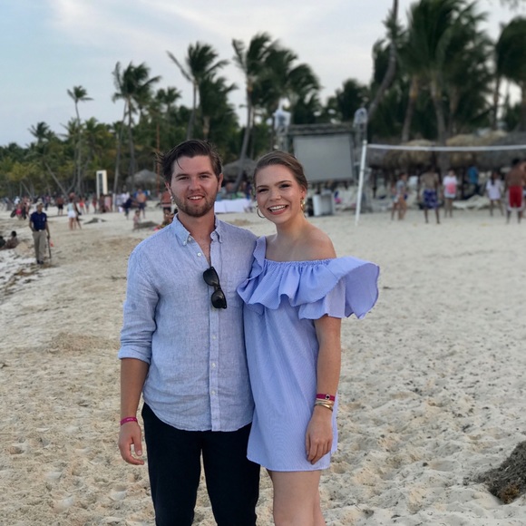 Simply Couture off the shoulder stripped dress - Picture 2 of 4